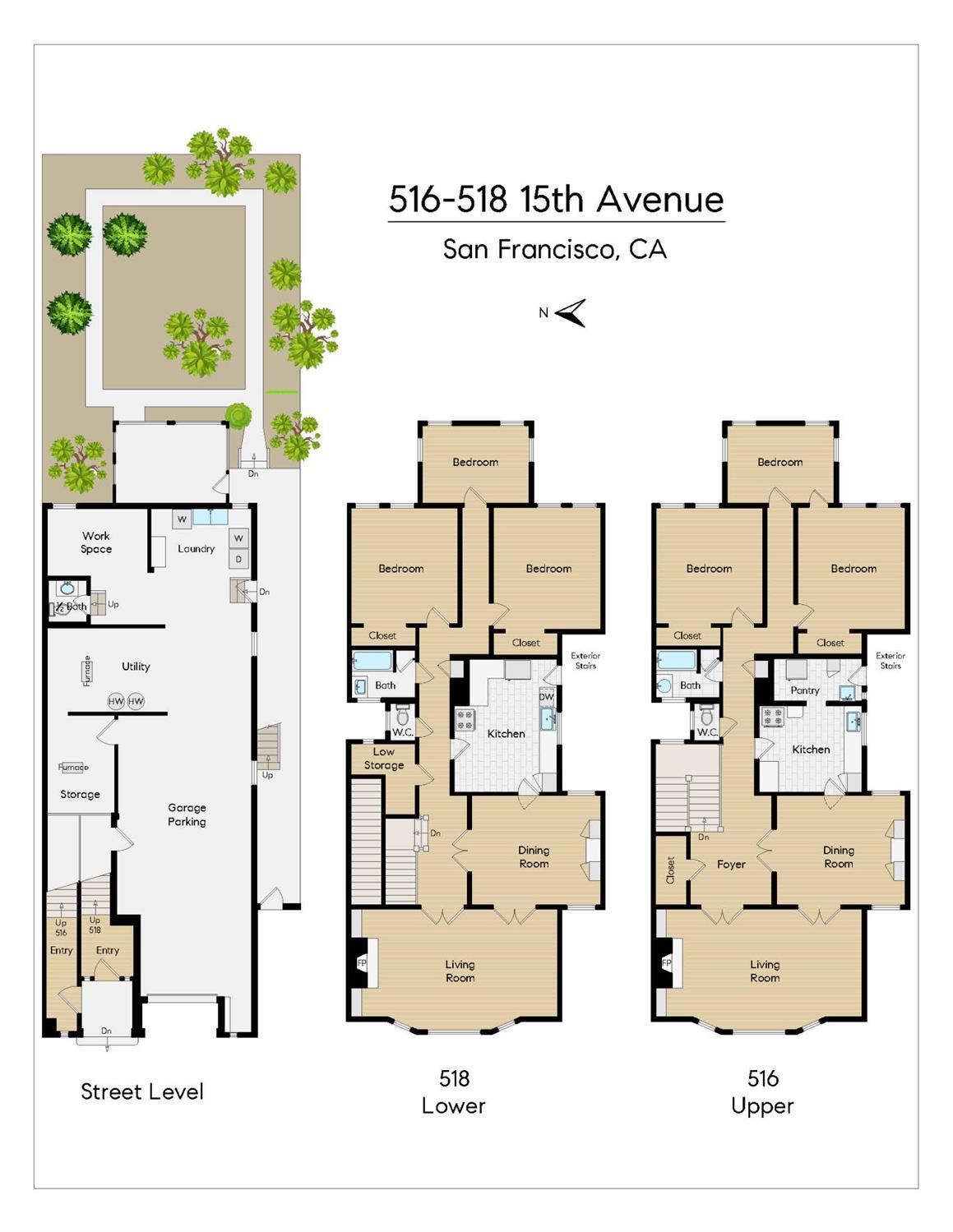 Detail Gallery Image 58 of 60 For 516 15th Ave, San Francisco,  CA 94118 - – Beds | – Baths