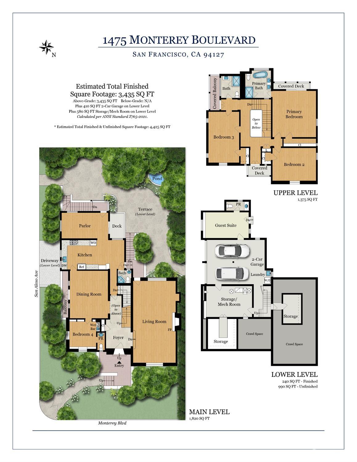 Detail Gallery Image 70 of 70 For 1475 Monterey Blvd, San Francisco,  CA 94127 - 4 Beds | 4/1 Baths