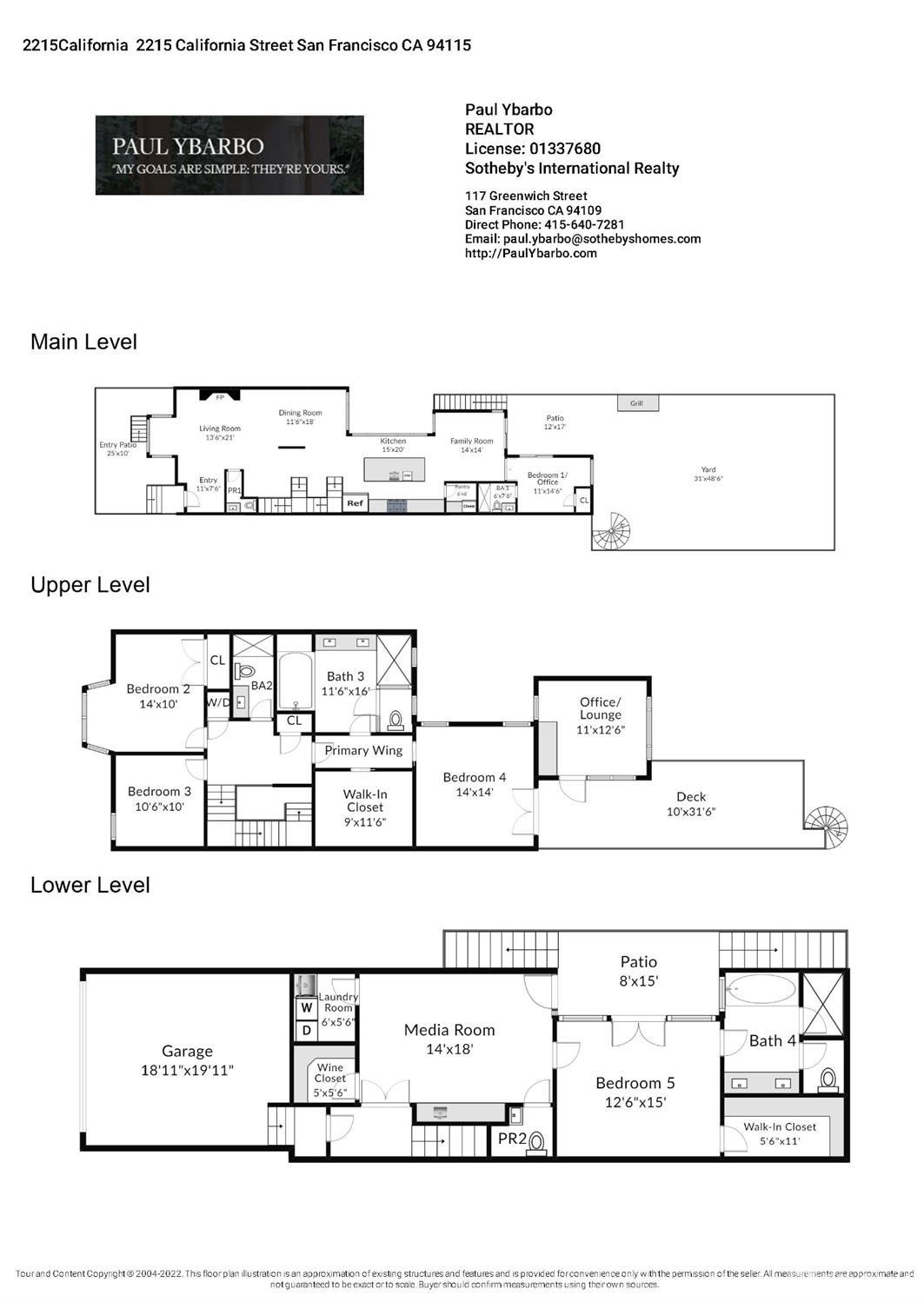 Detail Gallery Image 79 of 79 For 2215 California St, San Francisco,  CA 94115 - 5 Beds | 4/2 Baths