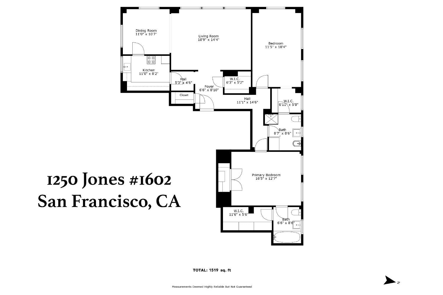 Detail Gallery Image 48 of 48 For 1250 Jones St #1602,  San Francisco,  CA 94109 - 2 Beds | 2 Baths