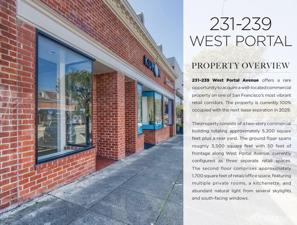 Detail Gallery Image 4 of 8 For 231 West Portal Ave, San Francisco,  CA 94127 - – Beds | – Baths