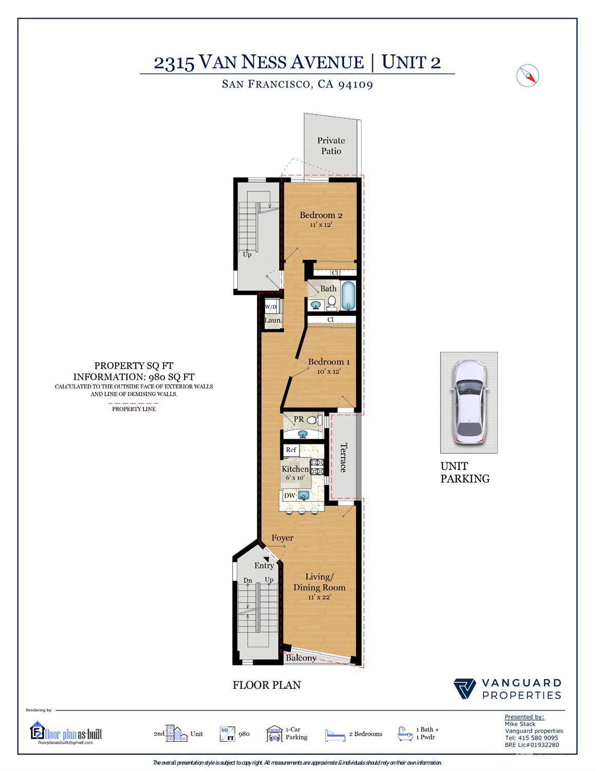 Detail Gallery Image 18 of 26 For 2315 Van Ness Ave #2,  San Francisco,  CA 94109 - 2 Beds | 1/1 Baths