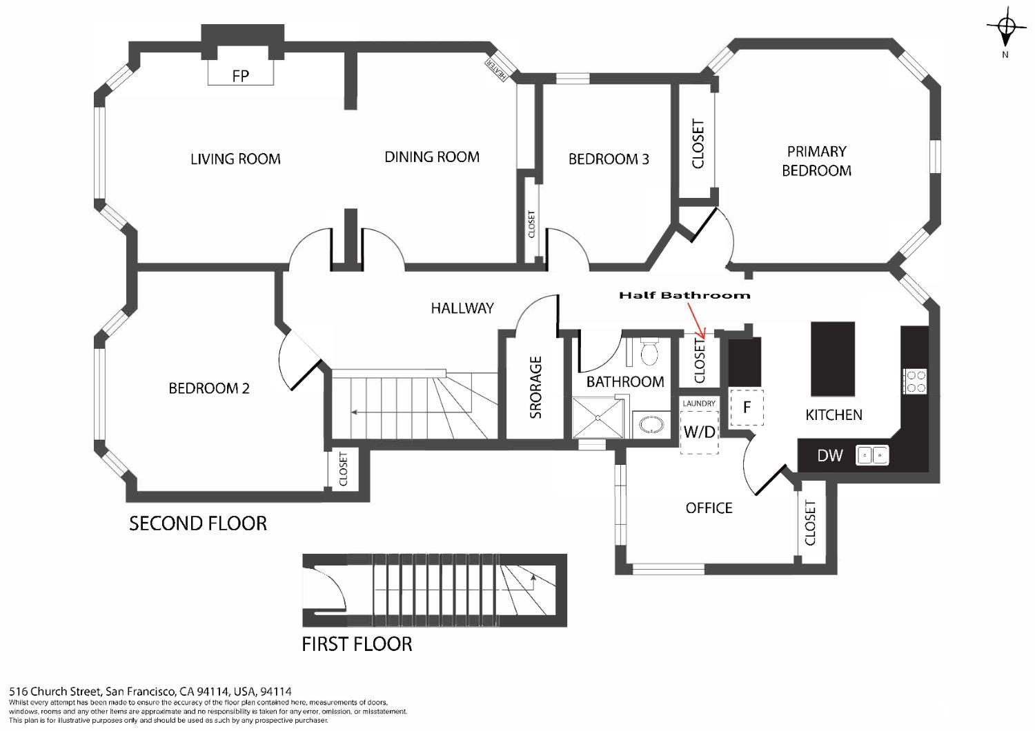 Detail Gallery Image 33 of 33 For 516 Church St, San Francisco,  CA 94114 - 3 Beds | 1/1 Baths