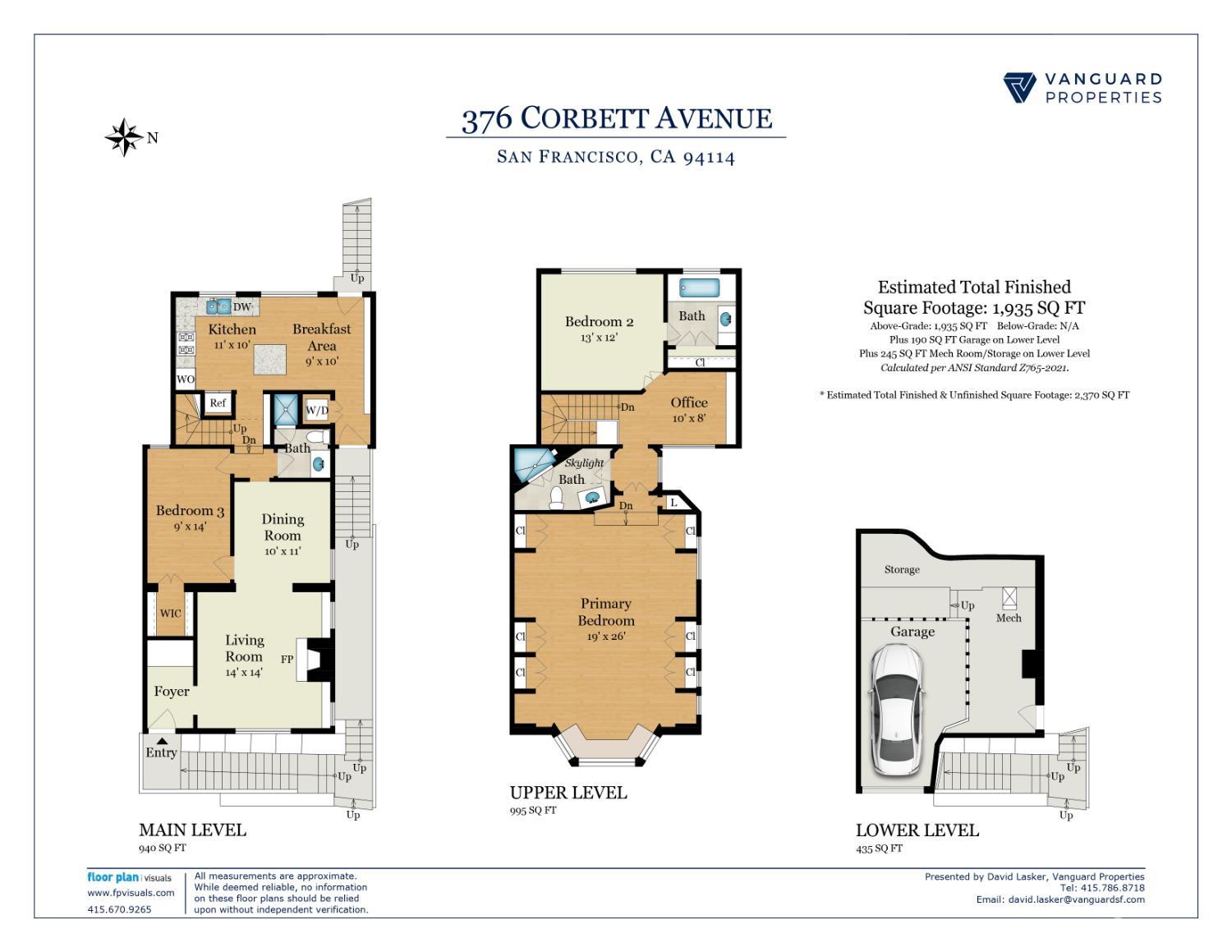 Detail Gallery Image 42 of 42 For 376 Corbett Ave, San Francisco,  CA 94114 - 3 Beds | 3 Baths