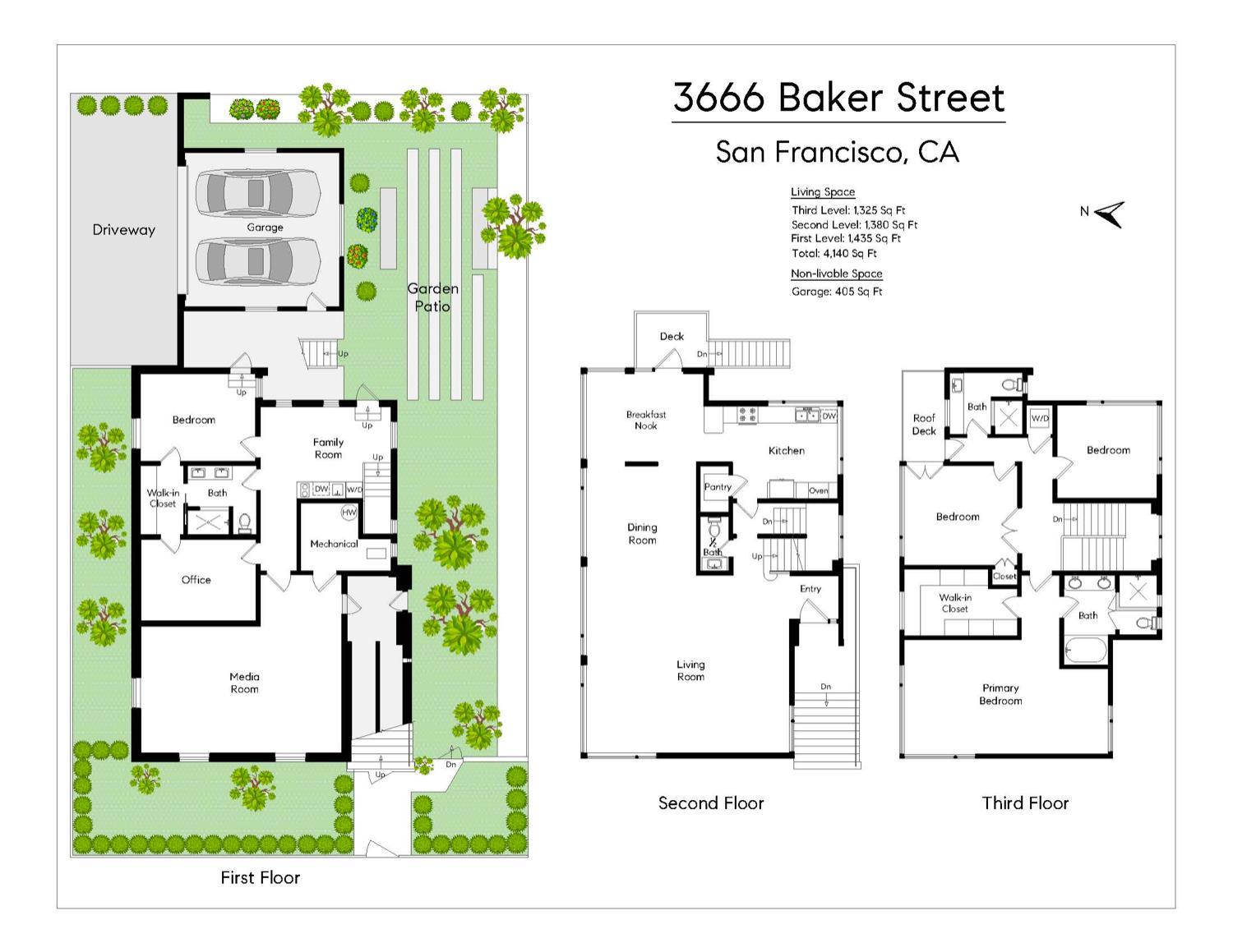 Detail Gallery Image 7 of 25 For 3666 Baker St, San Francisco,  CA 94123 - 4 Beds | 3/1 Baths