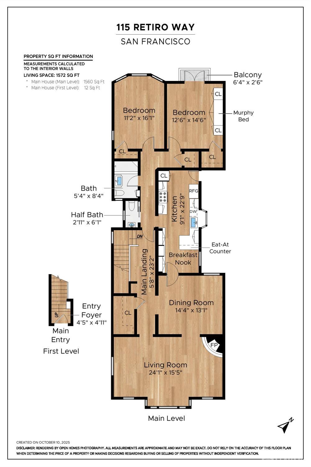 Detail Gallery Image 31 of 31 For 115 Retiro Way, San Francisco,  CA 94123 - 2 Beds | 1/1 Baths