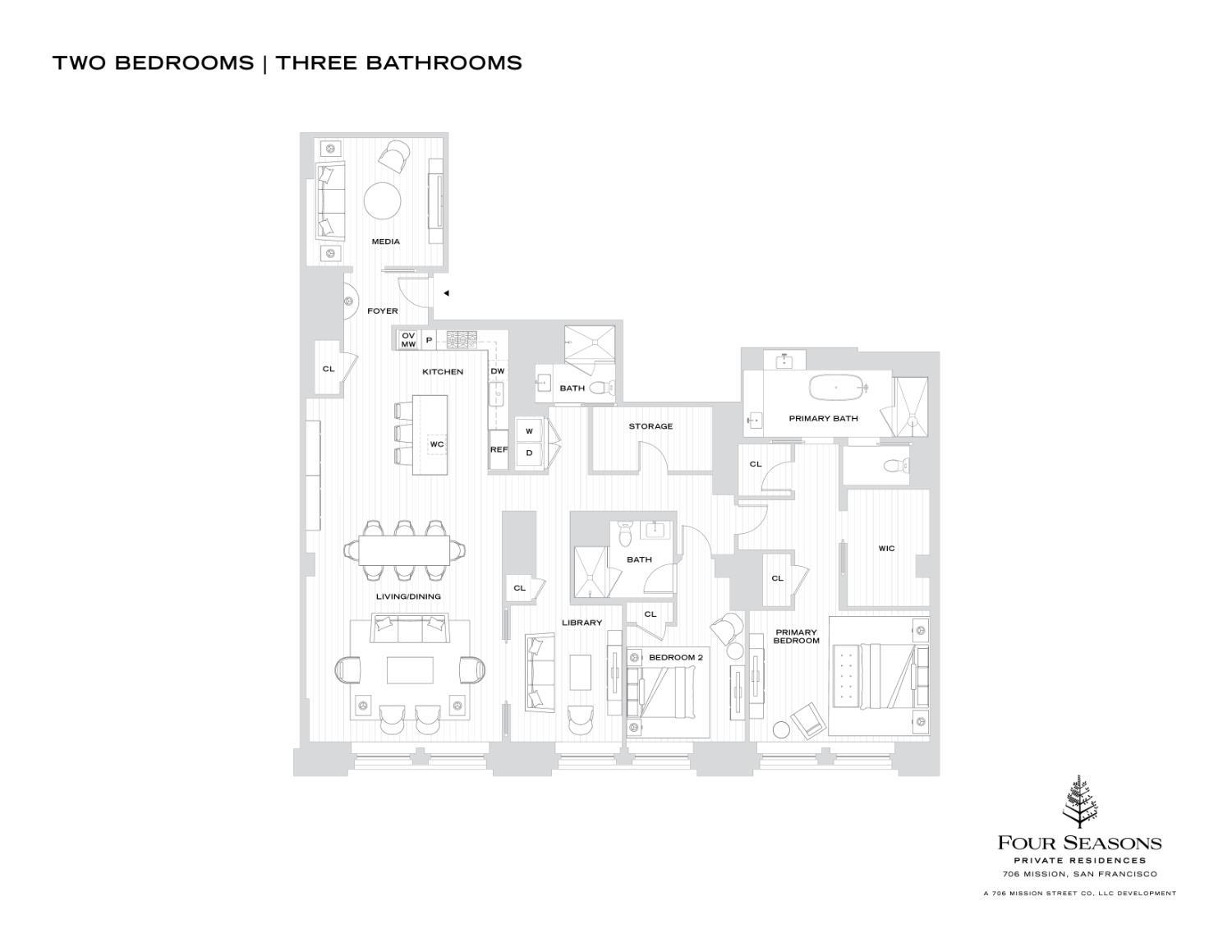 Detail Gallery Image 21 of 21 For 706 Mission St #701,  San Francisco,  CA 94103 - 2 Beds | 3 Baths