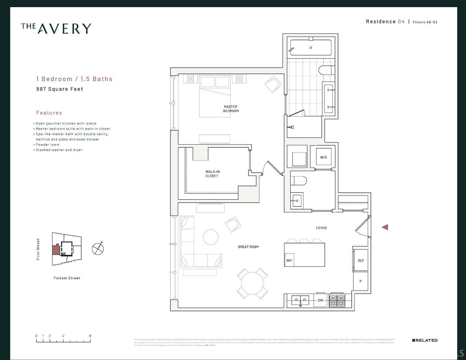 Detail Gallery Image 19 of 21 For 488 Folsom St #4904,  San Francisco,  CA 94105 - 1 Beds | 1/1 Baths