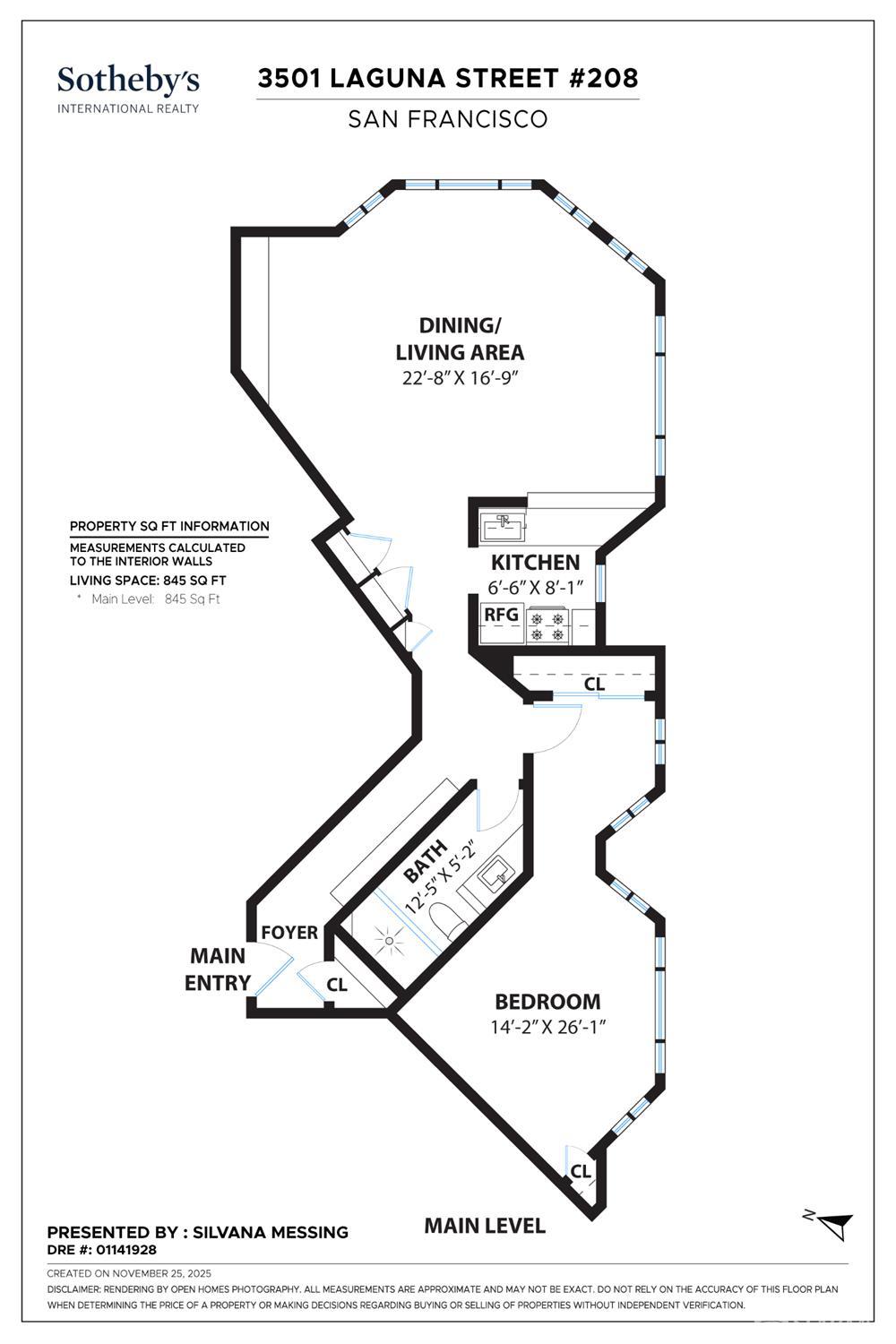Detail Gallery Image 17 of 17 For 3501 Laguna St #208,  San Francisco,  CA 94123 - 1 Beds | 1 Baths