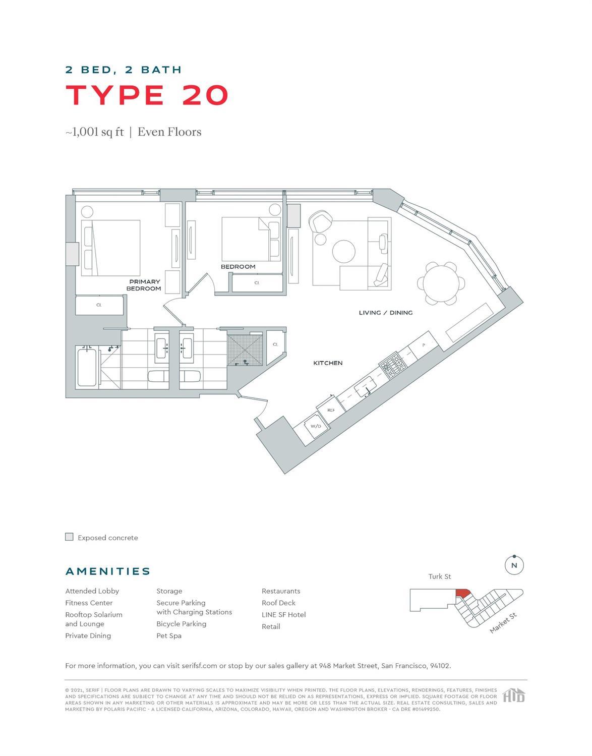 Detail Gallery Image 24 of 31 For 960 Market St #620,  San Francisco,  CA 94102 - 2 Beds | 2 Baths