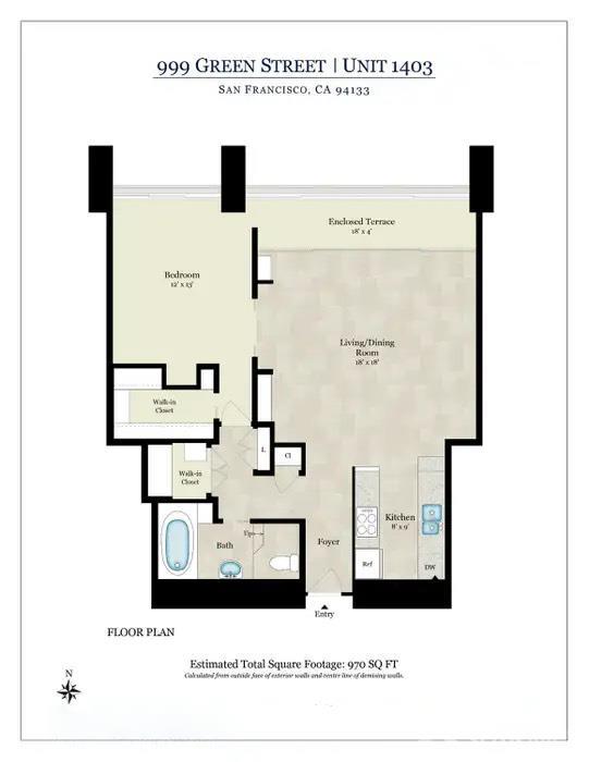 Detail Gallery Image 28 of 28 For 999 Green St #1403,  San Francisco,  CA 94133 - 1 Beds | 1 Baths