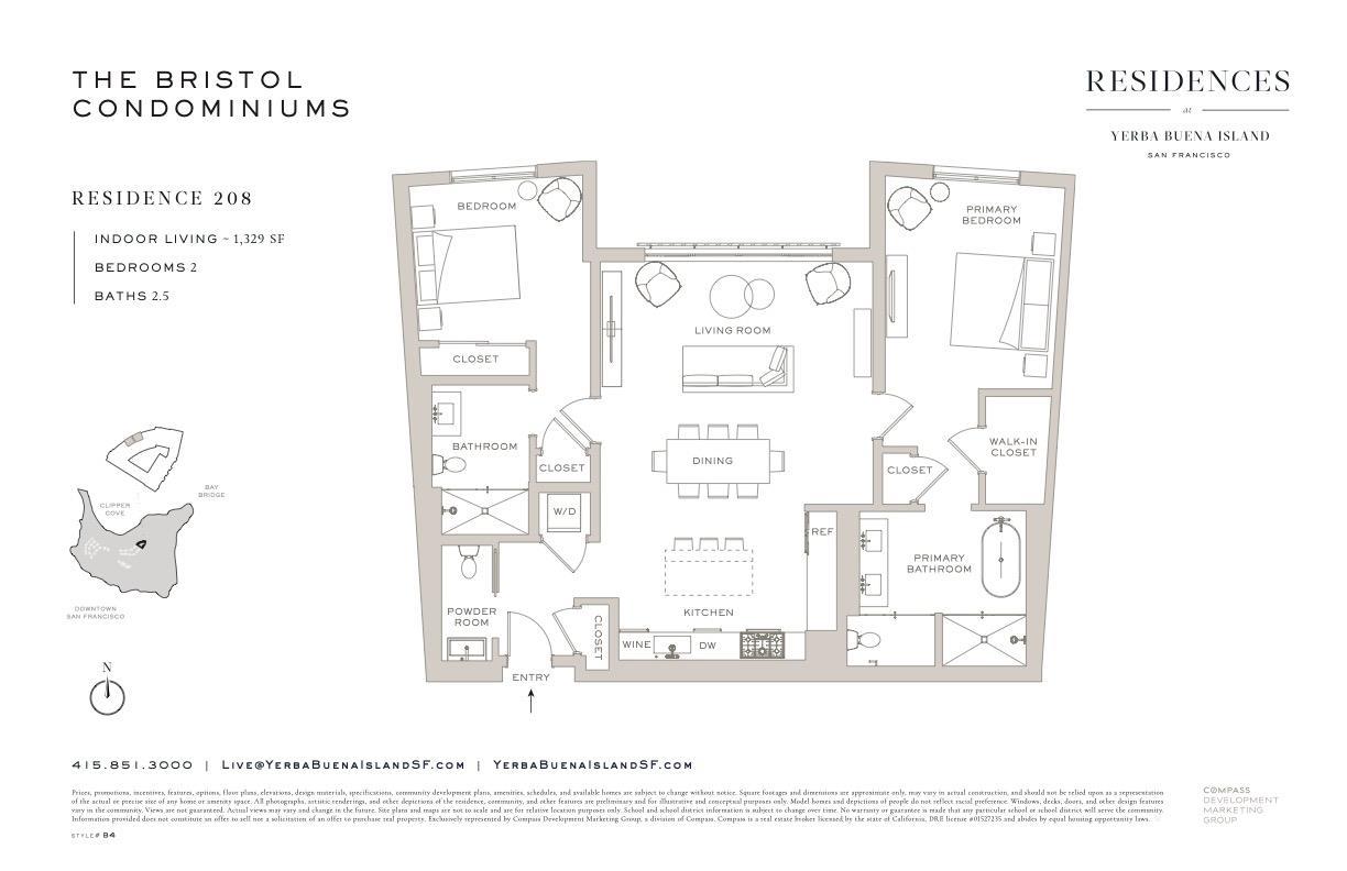 Detail Gallery Image 22 of 61 For 1 Bristol Ct #208,  San Francisco,  CA 94130 - 2 Beds | 2/1 Baths