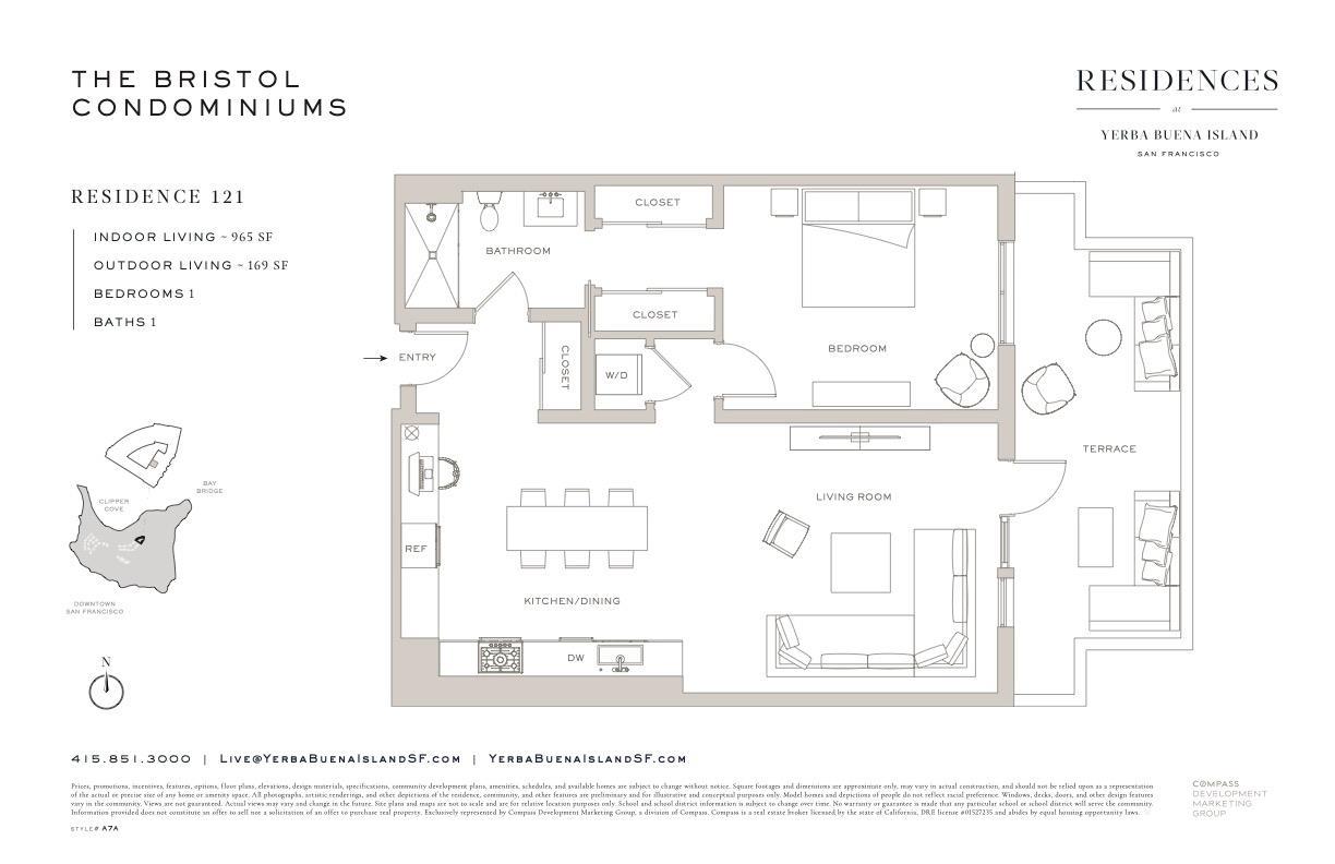 Detail Gallery Image 53 of 53 For 1 Bristol Ct #121,  San Francisco,  CA 94130 - 1 Beds | 1 Baths