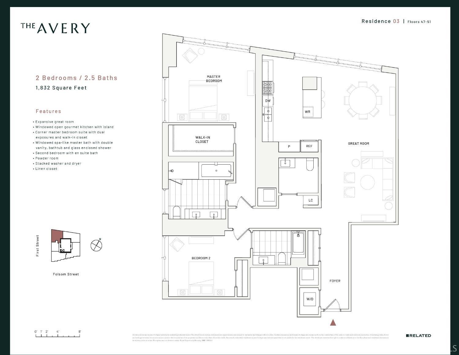 Detail Gallery Image 16 of 18 For 488 Folsom St #5003,  San Francisco,  CA 94105 - 2 Beds | 2/1 Baths
