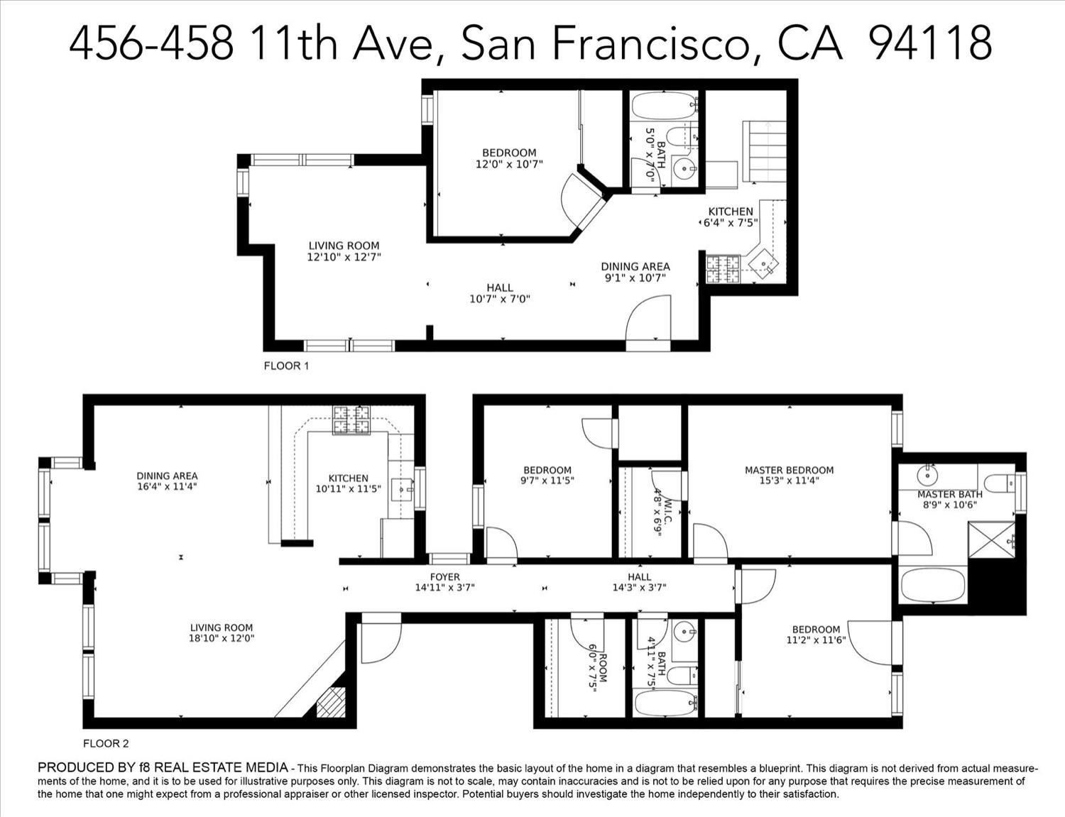 Detail Gallery Image 33 of 41 For 456 11th Ave #456,  San Francisco,  CA 94118 - 4 Beds | 3 Baths
