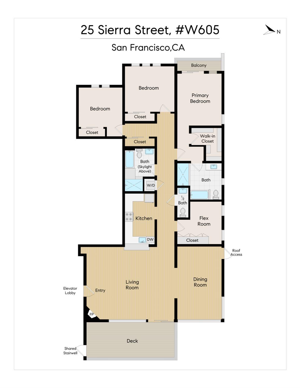 Detail Gallery Image 64 of 64 For 25 Sierra St #W605,  San Francisco,  CA 94107 - 3 Beds | 2/1 Baths