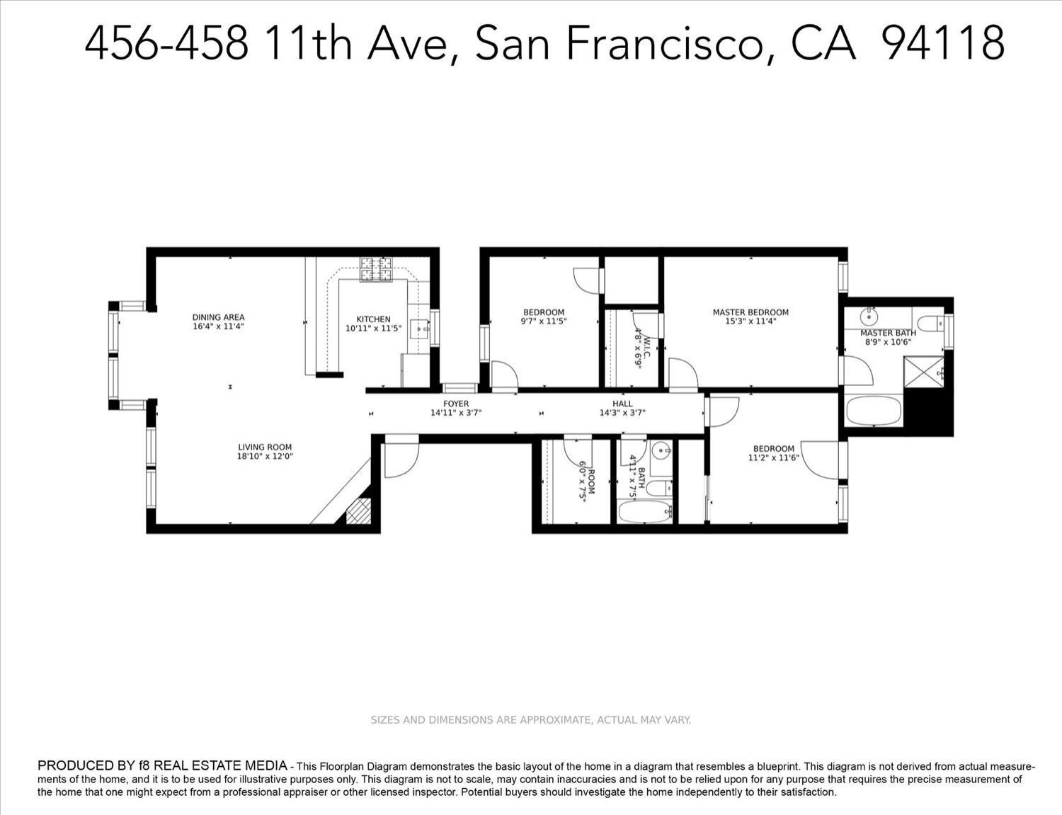 Detail Gallery Image 18 of 41 For 456 11th Ave #456,  San Francisco,  CA 94118 - 4 Beds | 3 Baths