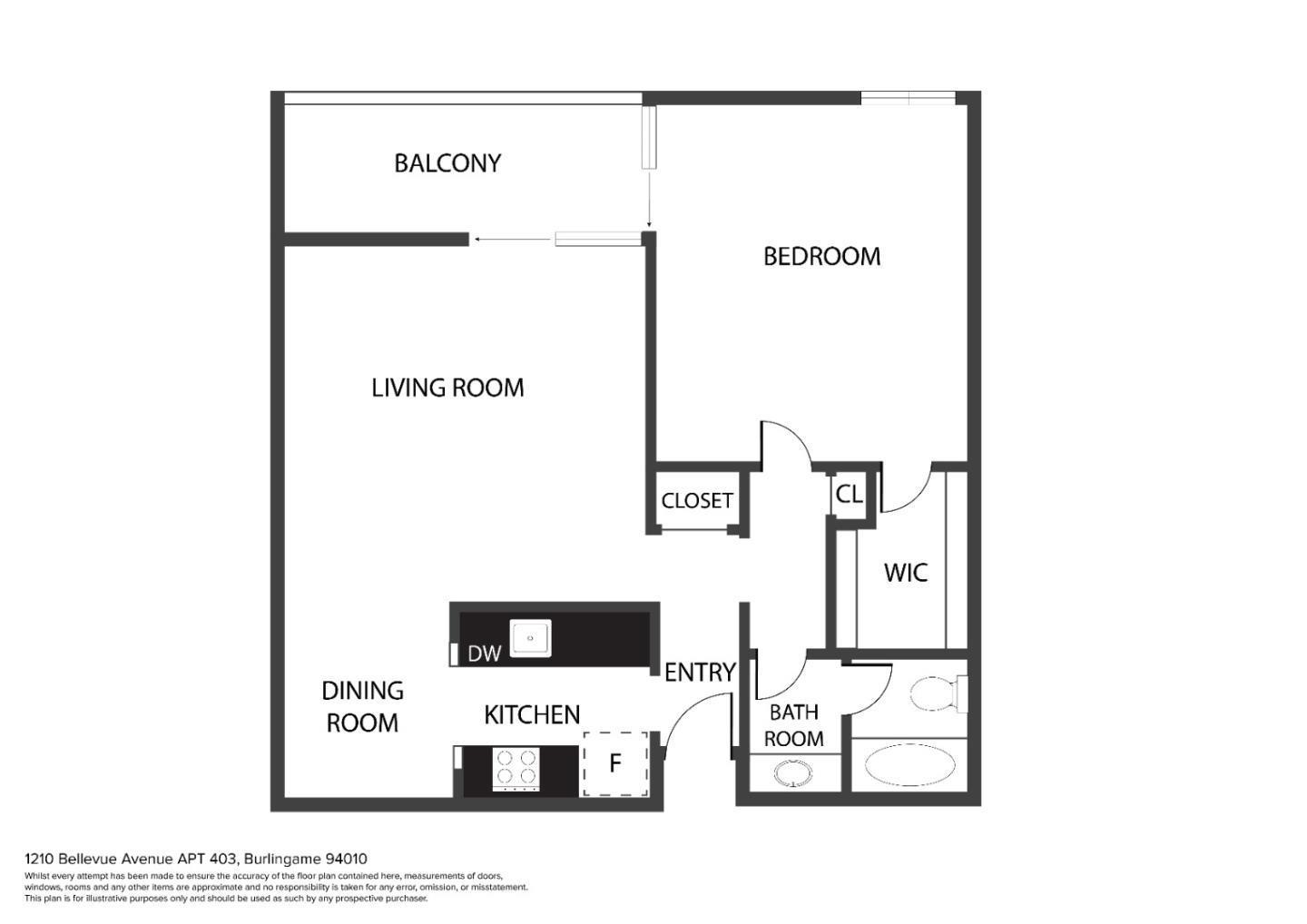 Detail Gallery Image 35 of 35 For 1210 Bellevue Ave #403,  Burlingame,  CA 94010 - 1 Beds | 1 Baths