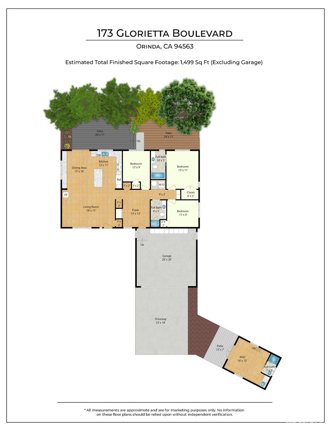 Detail Gallery Image 38 of 38 For 173 Glorietta Blvd, Orinda,  CA 94563 - 3 Beds | 2 Baths