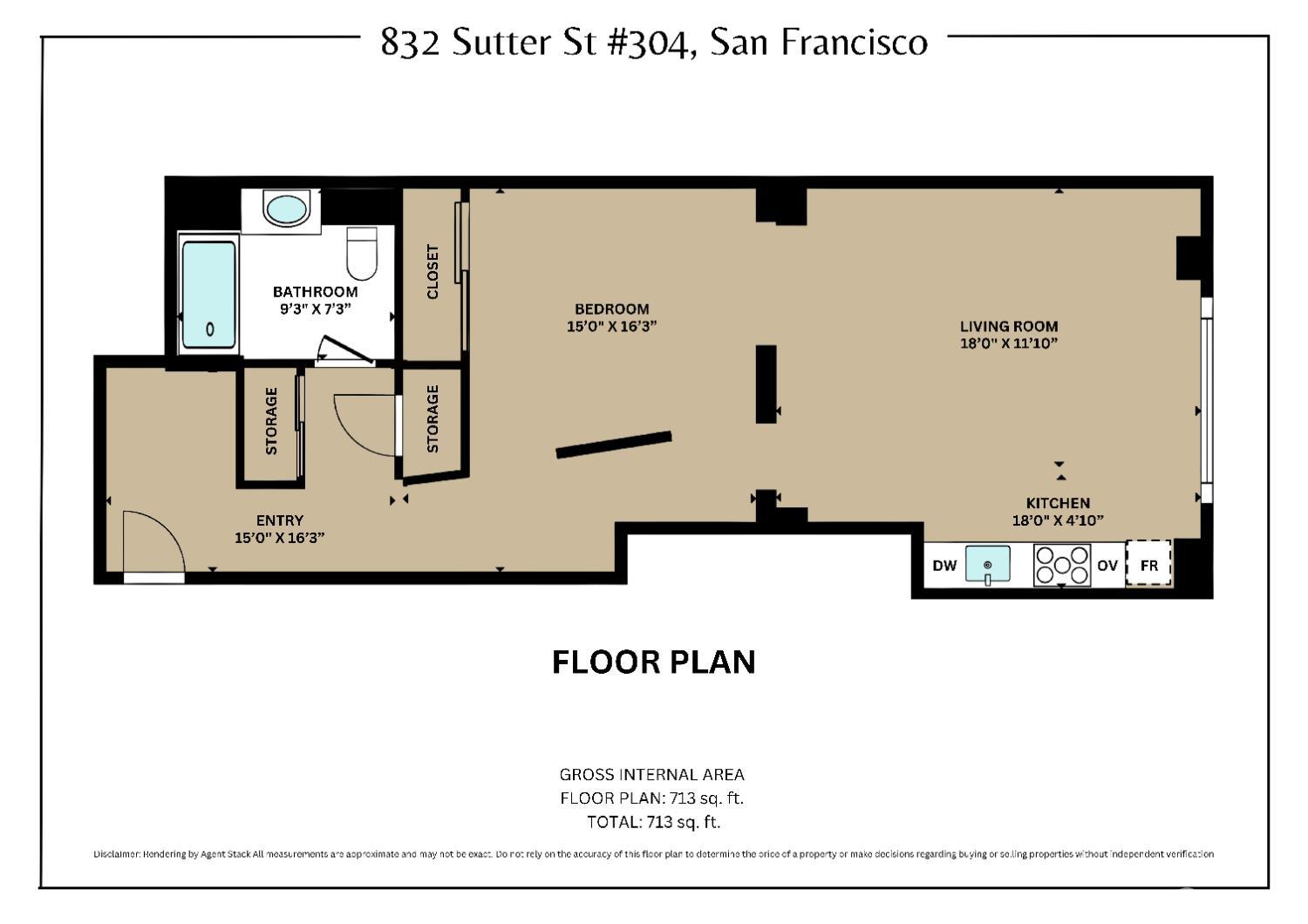 Detail Gallery Image 22 of 22 For 832 Sutter St #304,  San Francisco,  CA 94109 - 1 Beds | 1 Baths