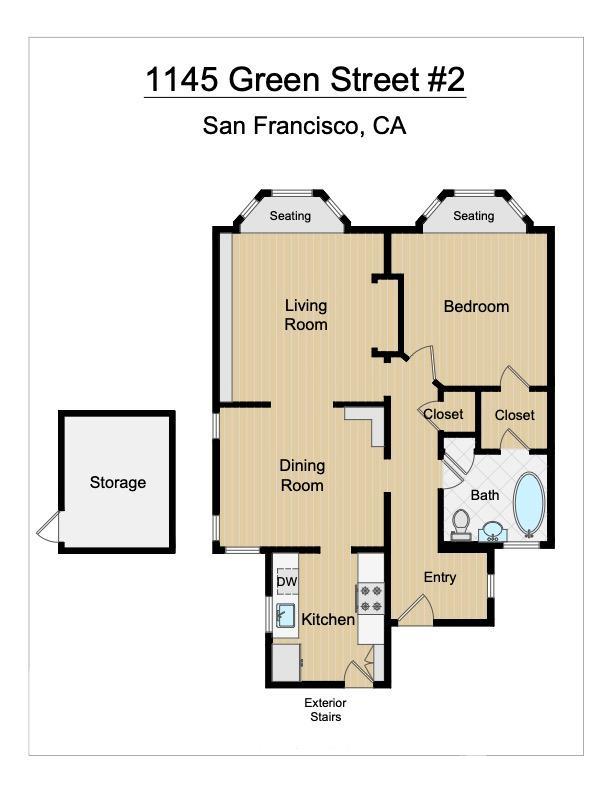 Detail Gallery Image 60 of 83 For 1145 Green St #2,  San Francisco,  CA 94109 - 1 Beds | 1 Baths
