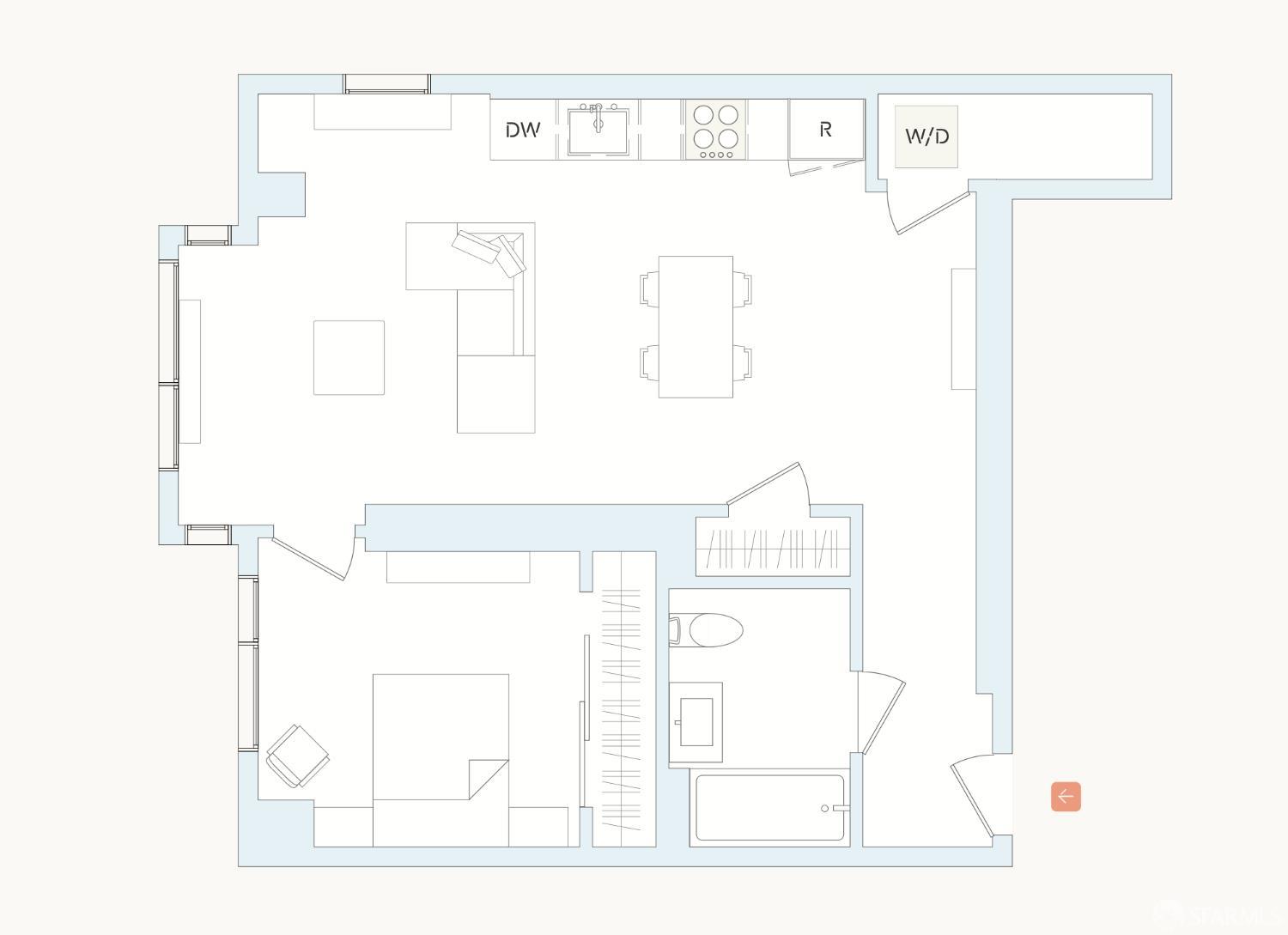 Detail Gallery Image 2 of 8 For 988 Harrison St Cl8,  San Francisco,  CA 94107 - 1 Beds | 1 Baths