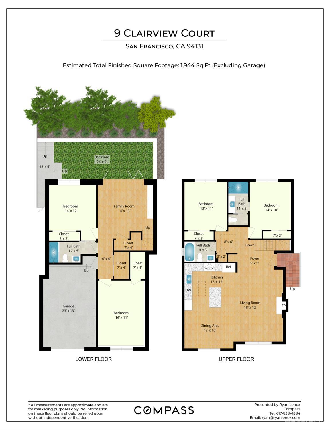 Detail Gallery Image 49 of 49 For 9 Clairview Ct, San Francisco,  CA 94131 - 4 Beds | 3 Baths