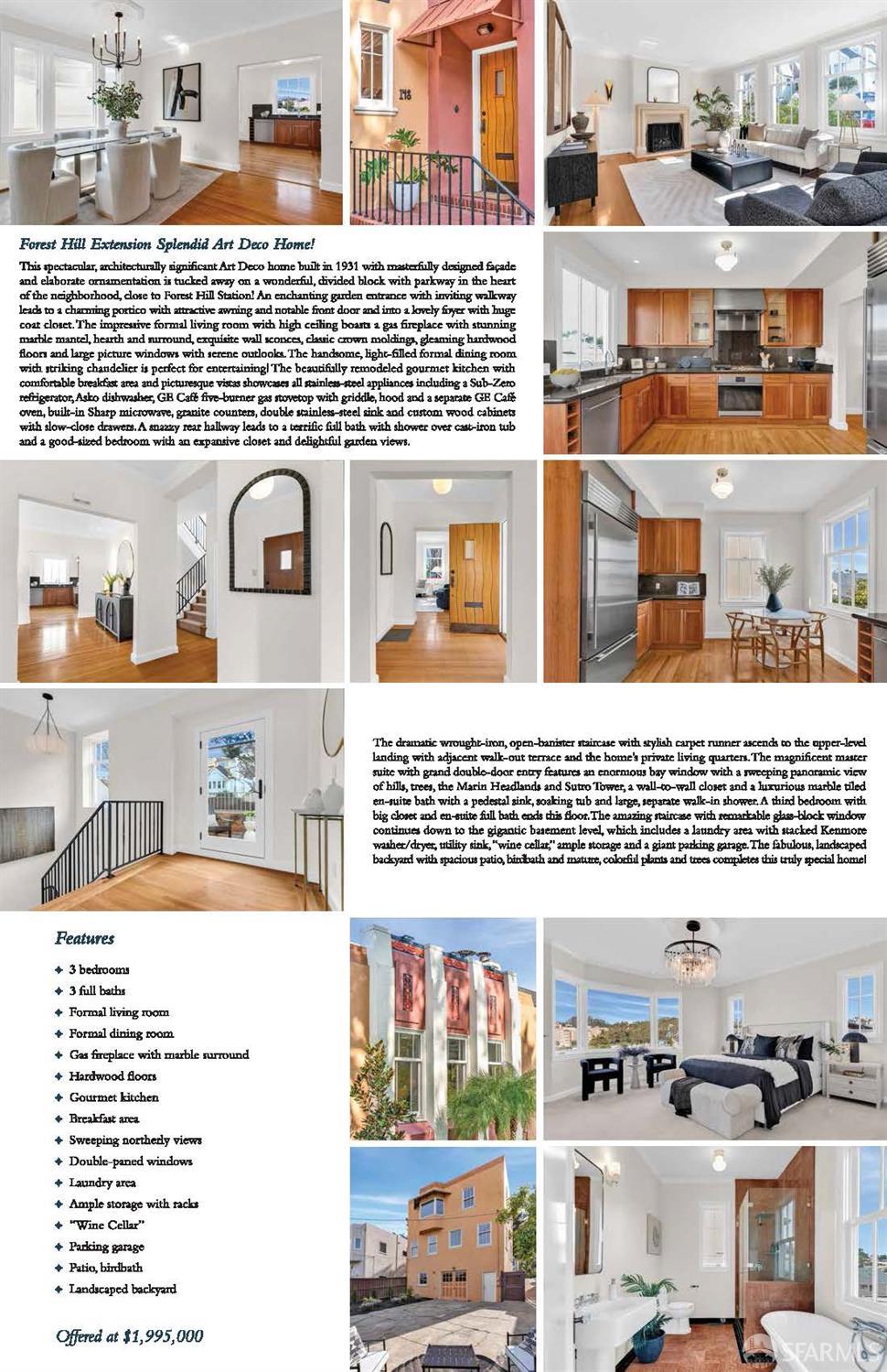 Detail Gallery Image 60 of 61 For 148 Idora Ave, San Francisco,  CA 94127 - 3 Beds | 3 Baths