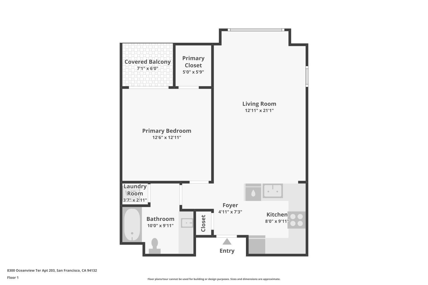 Detail Gallery Image 22 of 22 For 8300 Oceanview Ter #203,  San Francisco,  CA 94132 - 1 Beds | 1 Baths