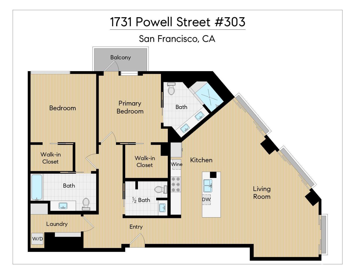 Detail Gallery Image 50 of 50 For 1731 Powell St #303,  San Francisco,  CA 94133 - 2 Beds | 2/1 Baths