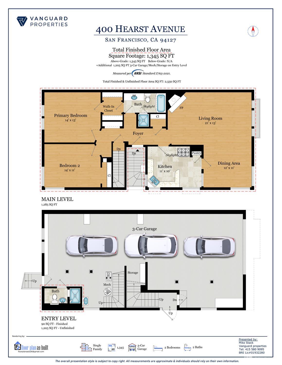 Detail Gallery Image 24 of 30 For 400 Hearst Ave, San Francisco,  CA 94112 - 2 Beds | 1 Baths