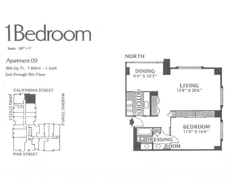 Detail Gallery Image 23 of 23 For 1177 California St #809,  San Francisco,  CA 94108 - 1 Beds | 1 Baths