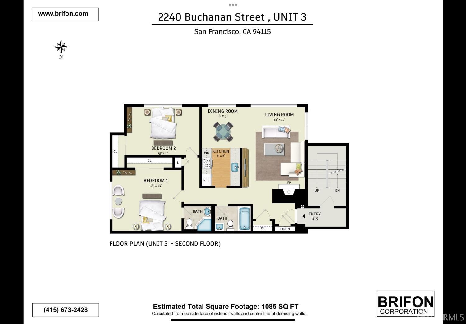 Detail Gallery Image 4 of 18 For 2240 Buchanan St #3,  San Francisco,  CA 94115 - 2 Beds | 2 Baths