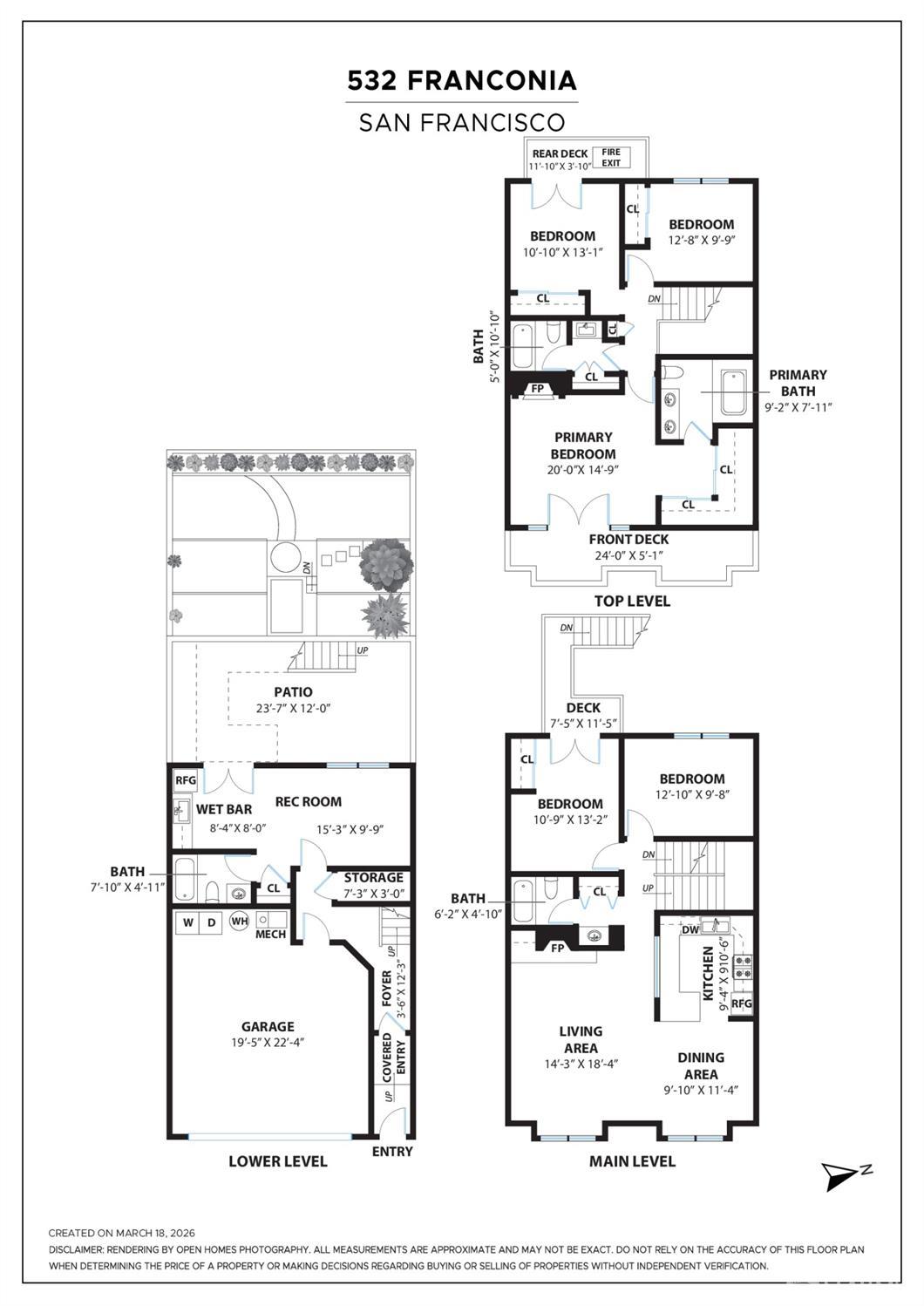 Detail Gallery Image 82 of 82 For 532 Franconia St, San Francisco,  CA 94110 - 5 Beds | 4 Baths