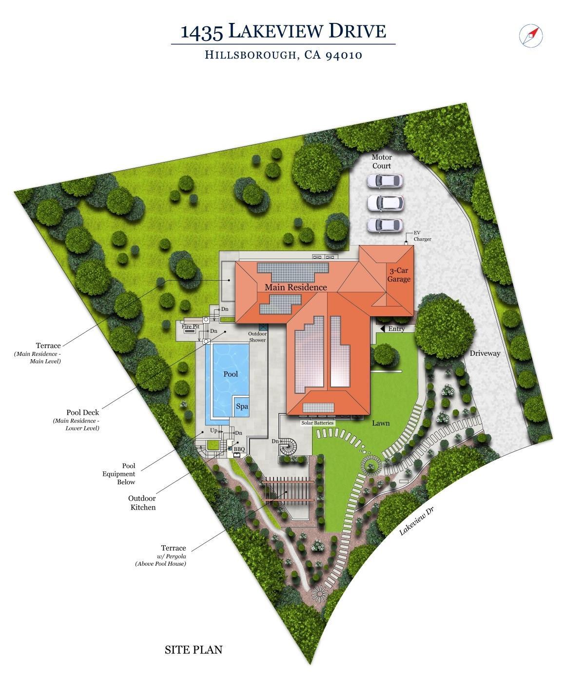 Detail Gallery Image 95 of 95 For 1435 Lakeview Dr, Hillsborough,  CA 94010 - 6 Beds | 5/1 Baths