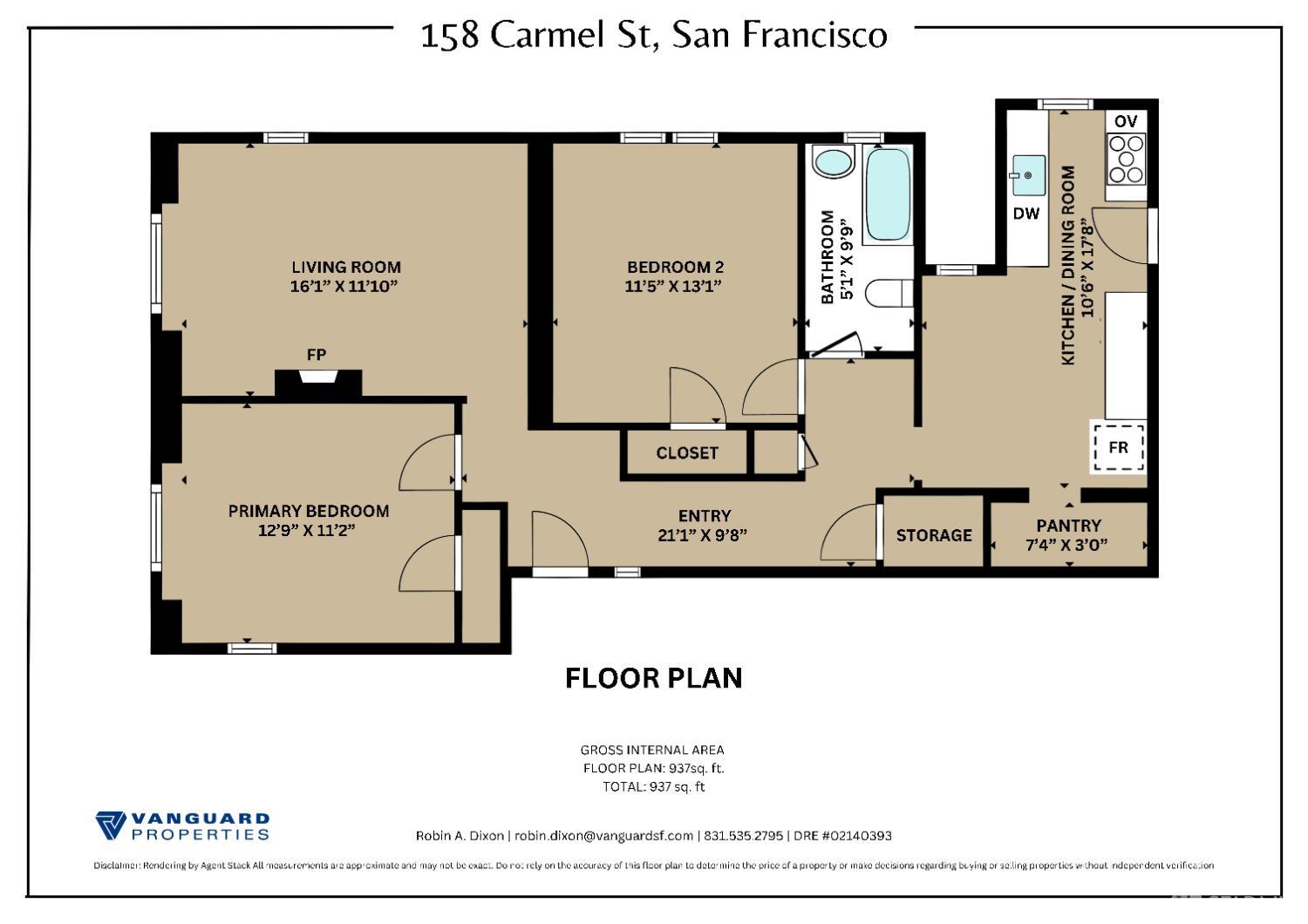 Detail Gallery Image 40 of 40 For 158 Carmel St, San Francisco,  CA 94117 - 2 Beds | 1 Baths