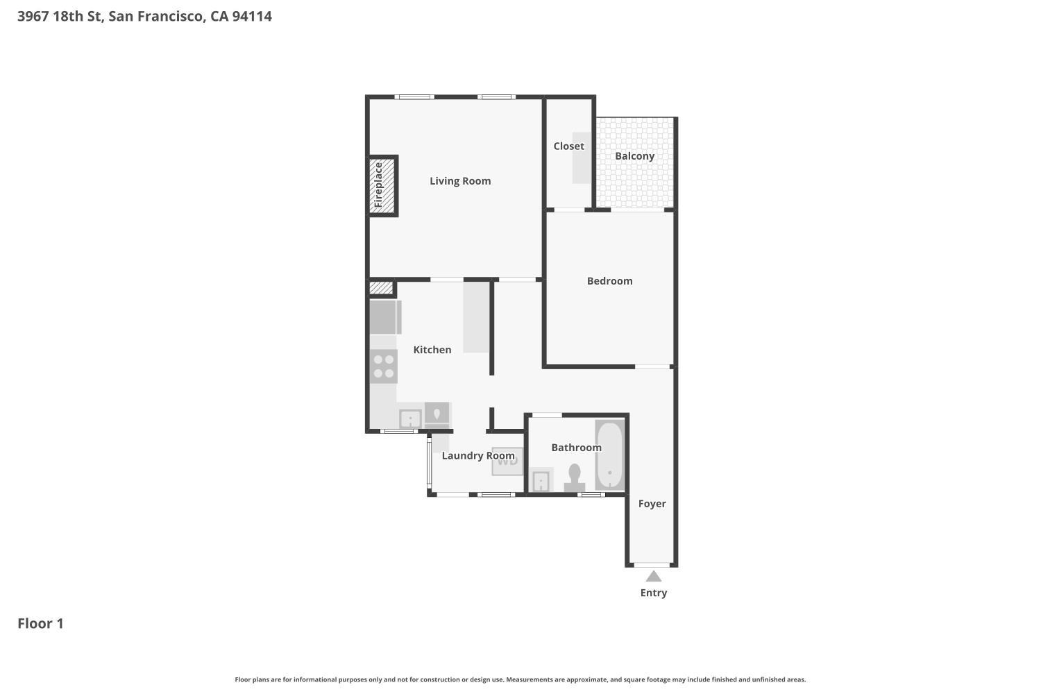 Detail Gallery Image 23 of 23 For 3967 18th St #4,  San Francisco,  CA 94114 - 1 Beds | 1 Baths