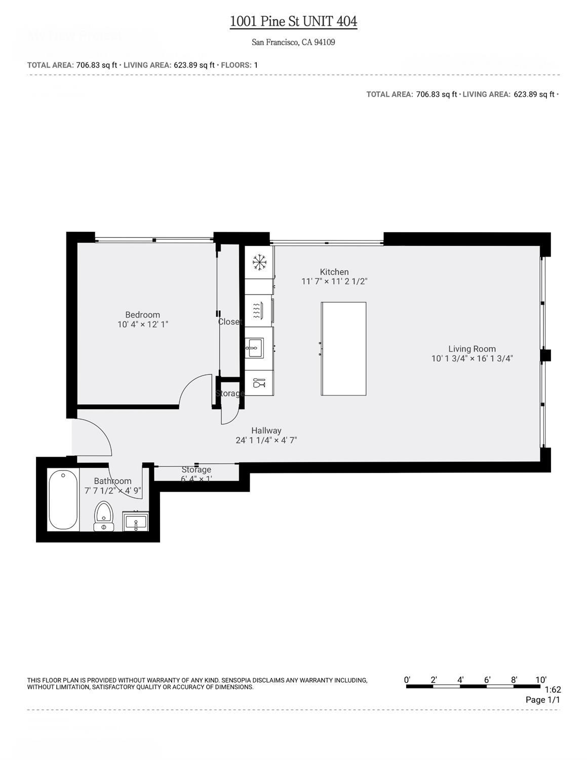 Detail Gallery Image 23 of 37 For 1001 Pine St #404,  San Francisco,  CA 94109 - 1 Beds | 1 Baths