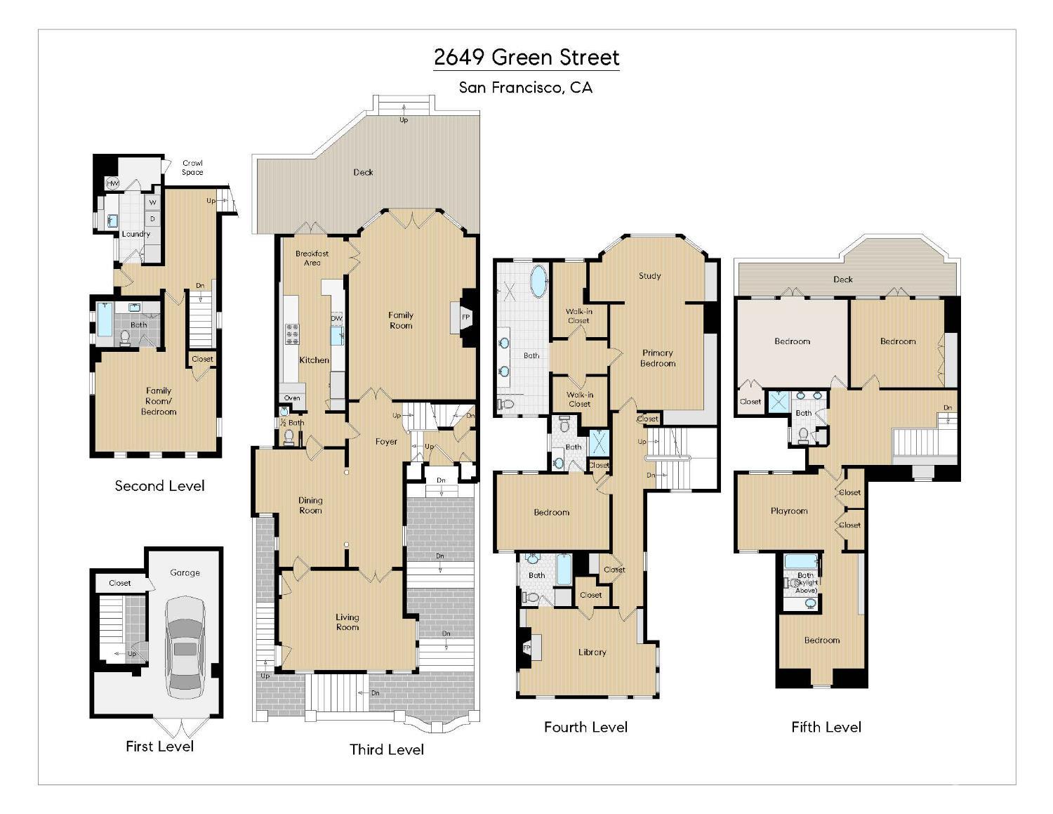 Detail Gallery Image 74 of 76 For 2649 Green St, San Francisco,  CA 94123 - 6 Beds | 6/1 Baths