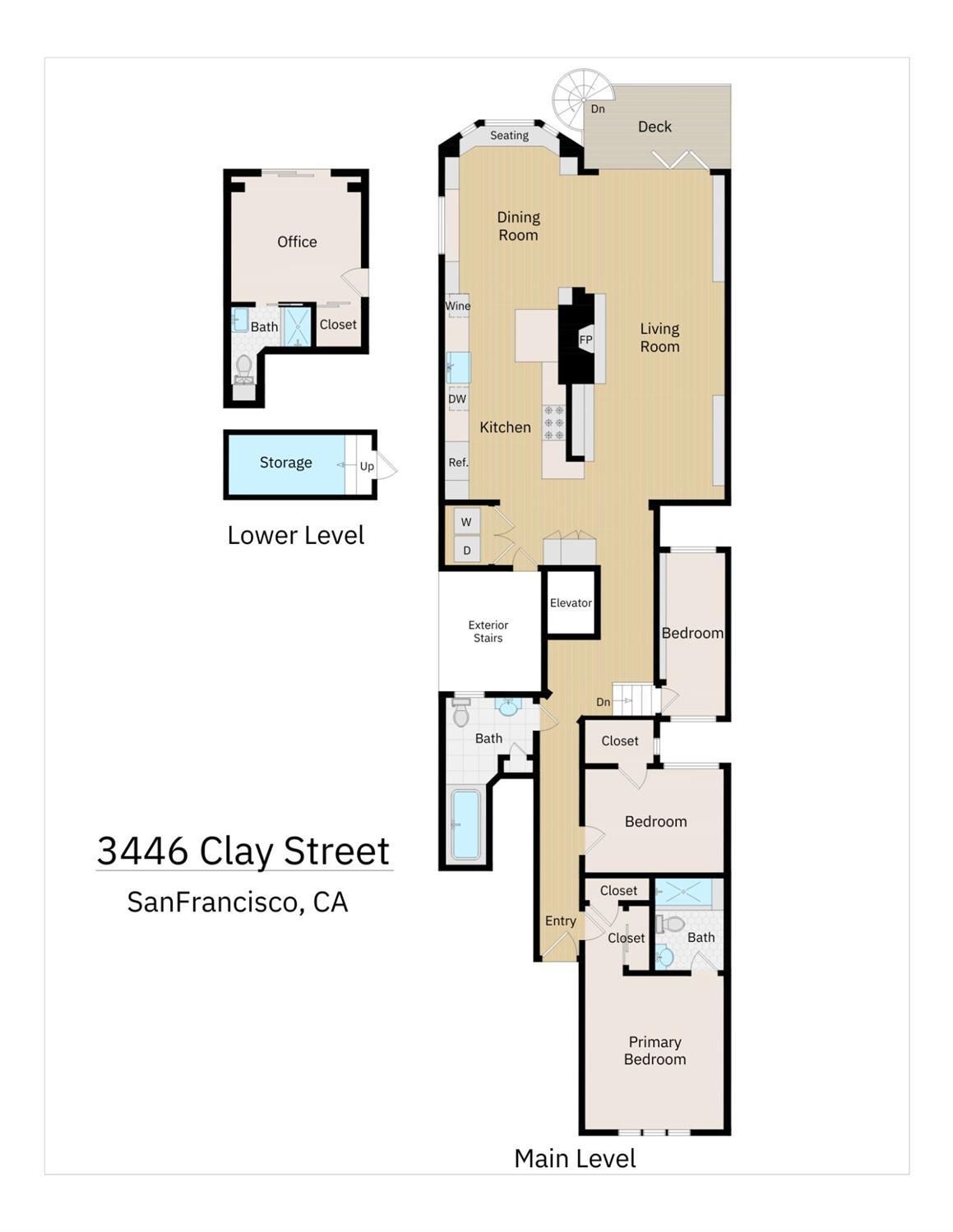 Detail Gallery Image 12 of 12 For 3446 Clay St, San Francisco,  CA 94118 - 3 Beds | 3 Baths