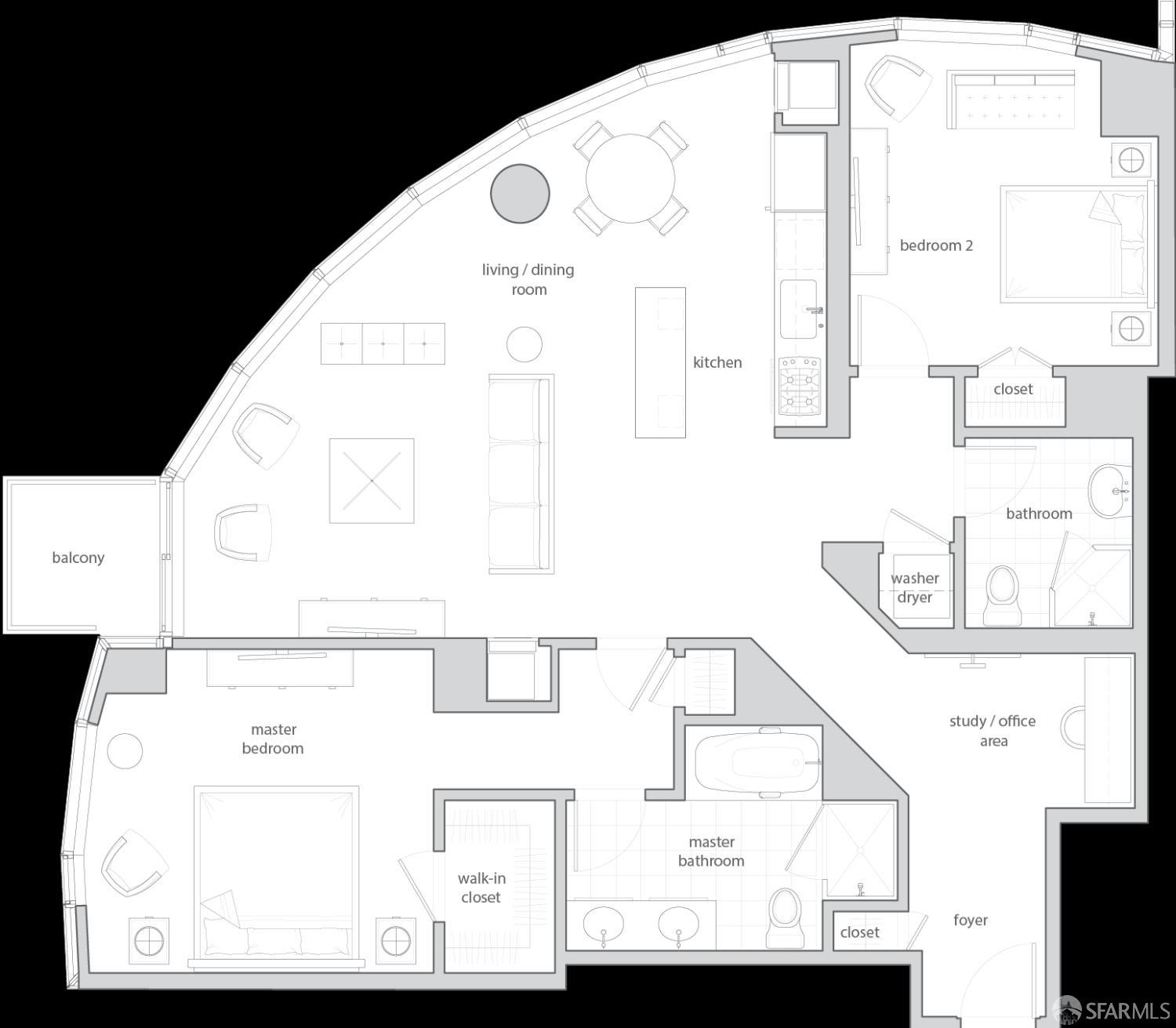 Detail Gallery Image 22 of 42 For 301 Main St 25f,  San Francisco,  CA 94105 - 2 Beds | 2 Baths