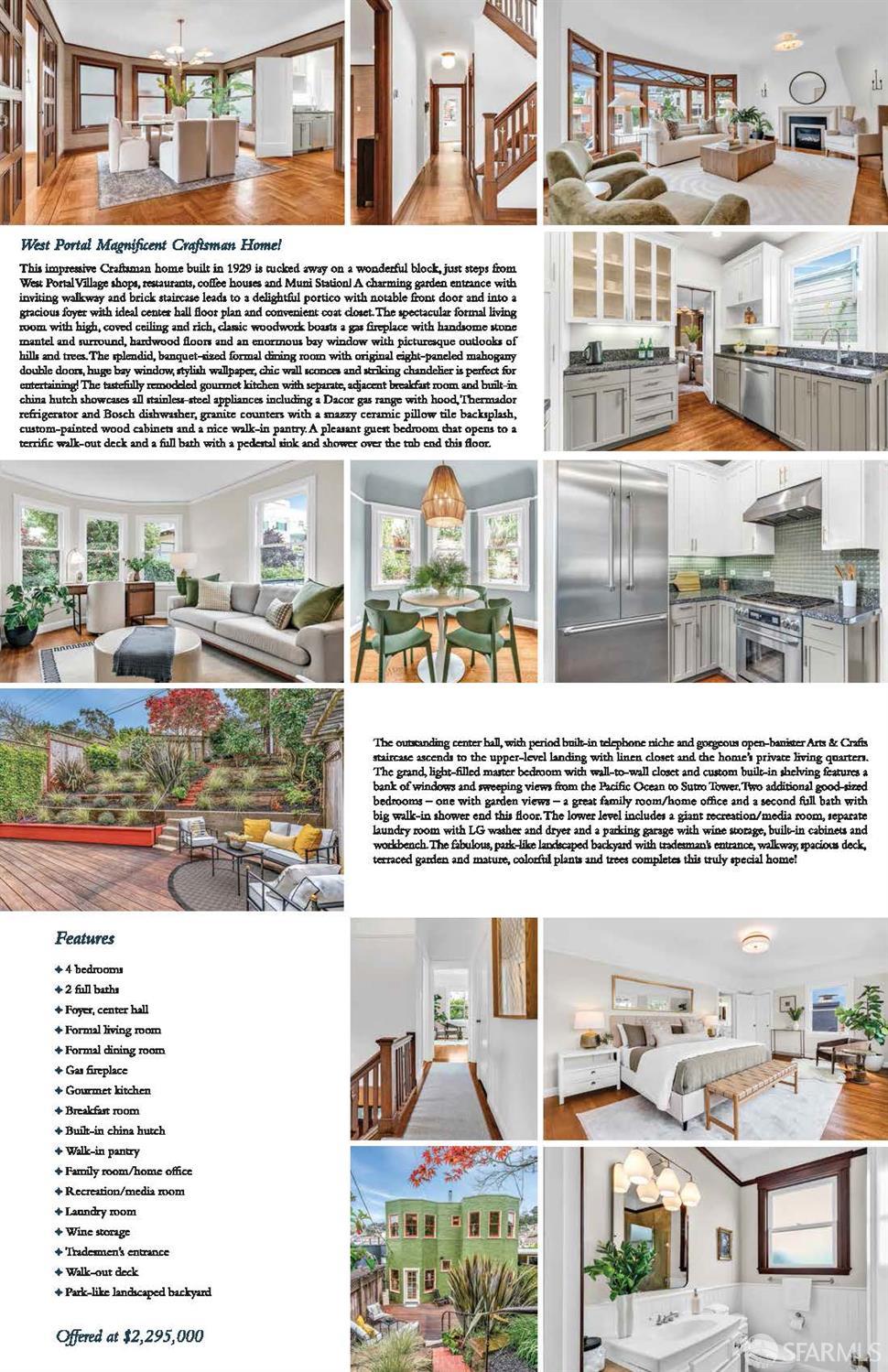 Detail Gallery Image 74 of 75 For 715 Ulloa St, San Francisco,  CA 94127 - 4 Beds | 2 Baths