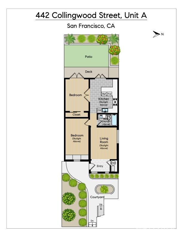 Detail Gallery Image 30 of 52 For 442 Collingwood St a,  San Francisco,  CA 94114 - 2 Beds | 1 Baths