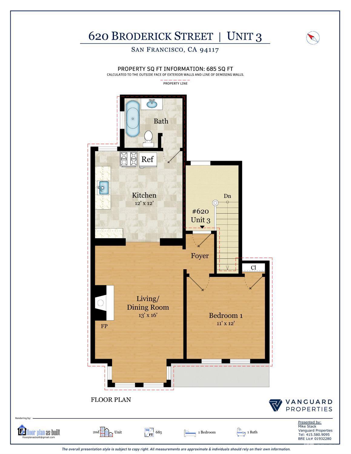 Detail Gallery Image 5 of 16 For 618 Broderick St, San Francisco,  CA 94117 - – Beds | – Baths