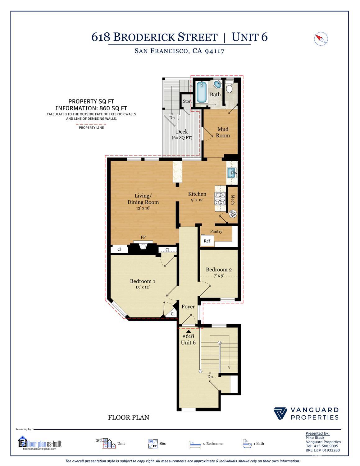 Detail Gallery Image 8 of 16 For 618 Broderick St, San Francisco,  CA 94117 - – Beds | – Baths