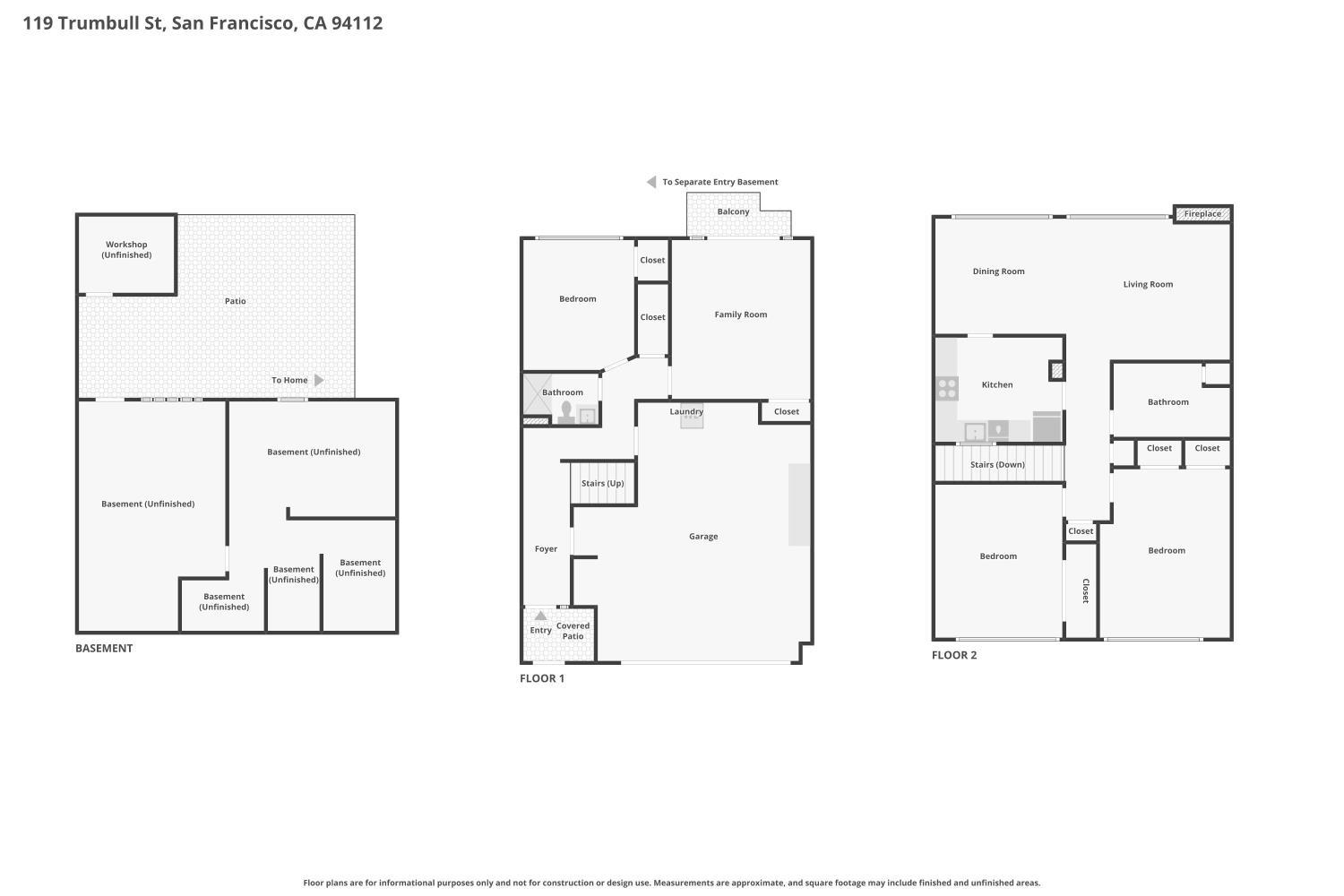 Detail Gallery Image 47 of 47 For 119 Trumbull St, San Francisco,  CA 94112 - 4 Beds | 2 Baths