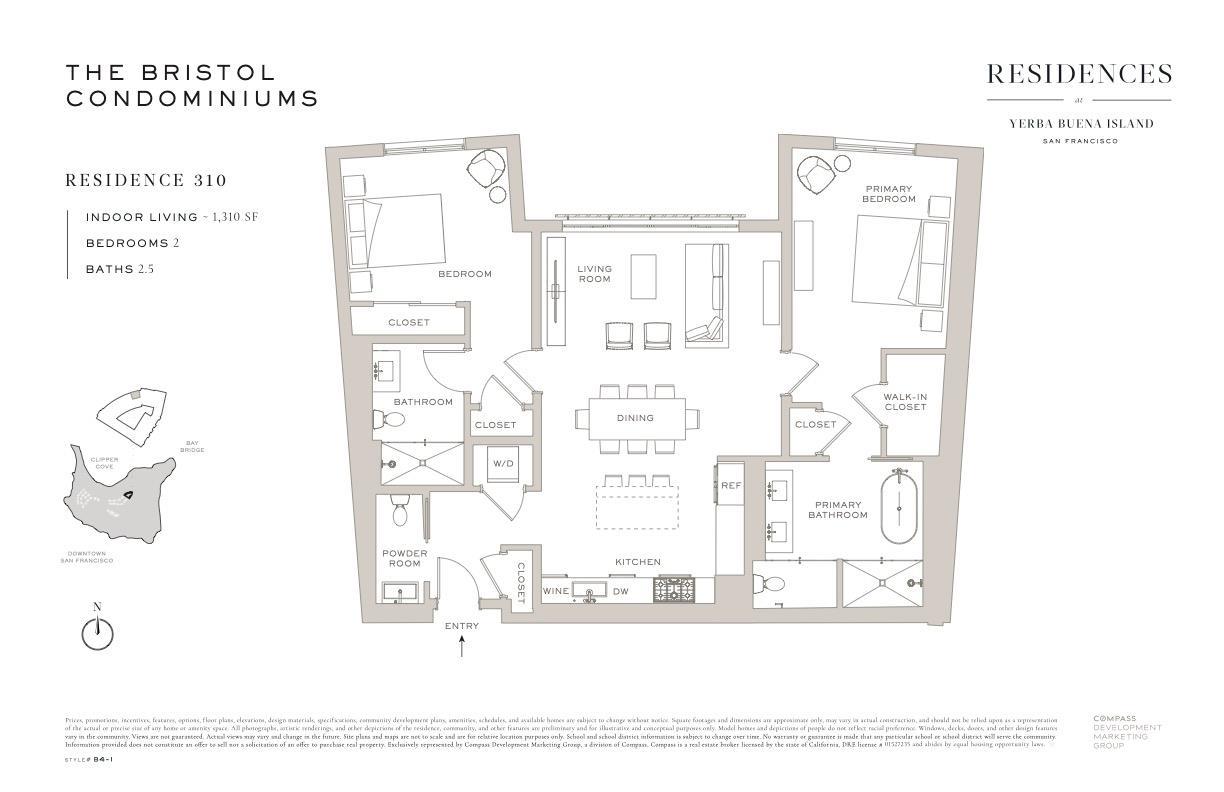 Detail Gallery Image 21 of 61 For 1 Bristol Ct #310,  San Francisco,  CA 94130 - 2 Beds | 2/1 Baths