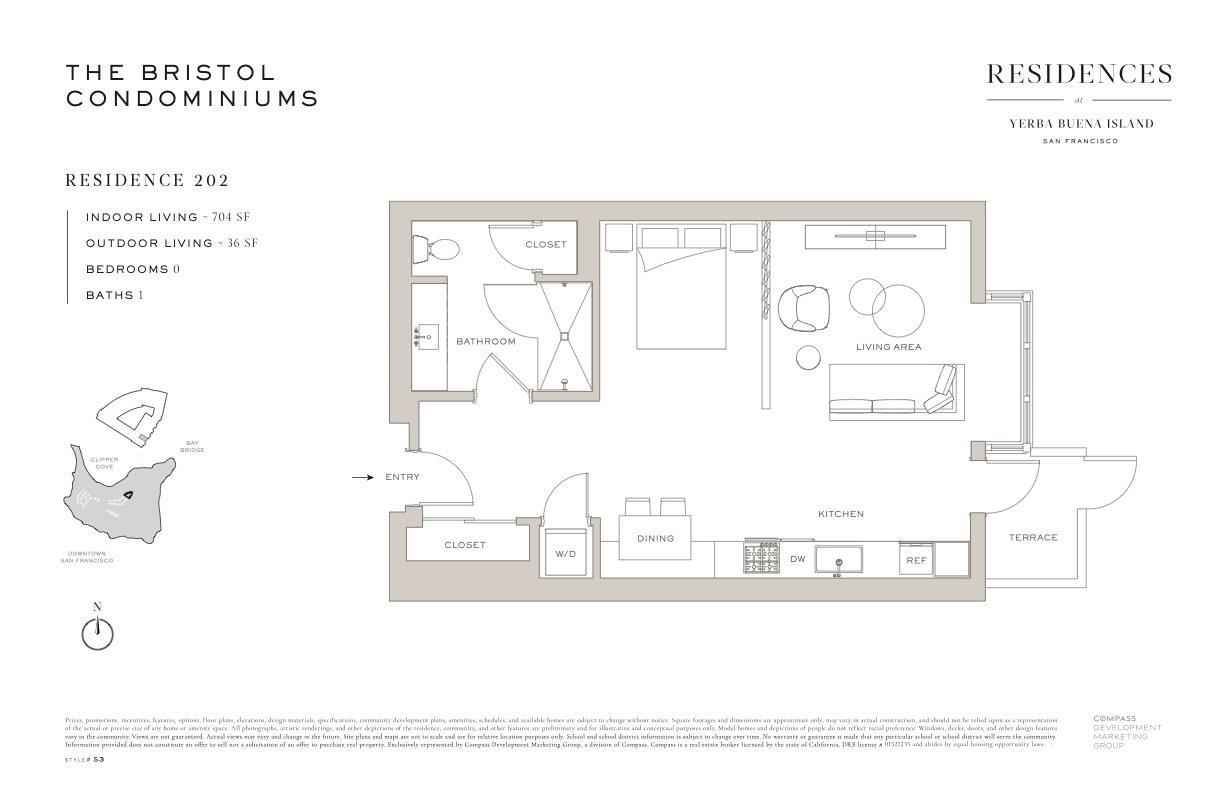 Detail Gallery Image 14 of 49 For 1 Bristol Ct #202,  San Francisco,  CA 94130 - 0 Beds | 1 Baths