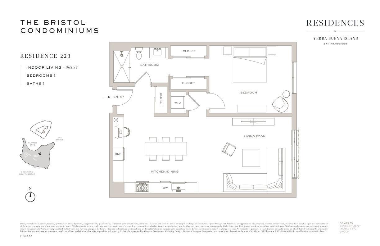 Detail Gallery Image 19 of 51 For 1 Bristol Ct #223,  San Francisco,  CA 94130 - 1 Beds | 1 Baths