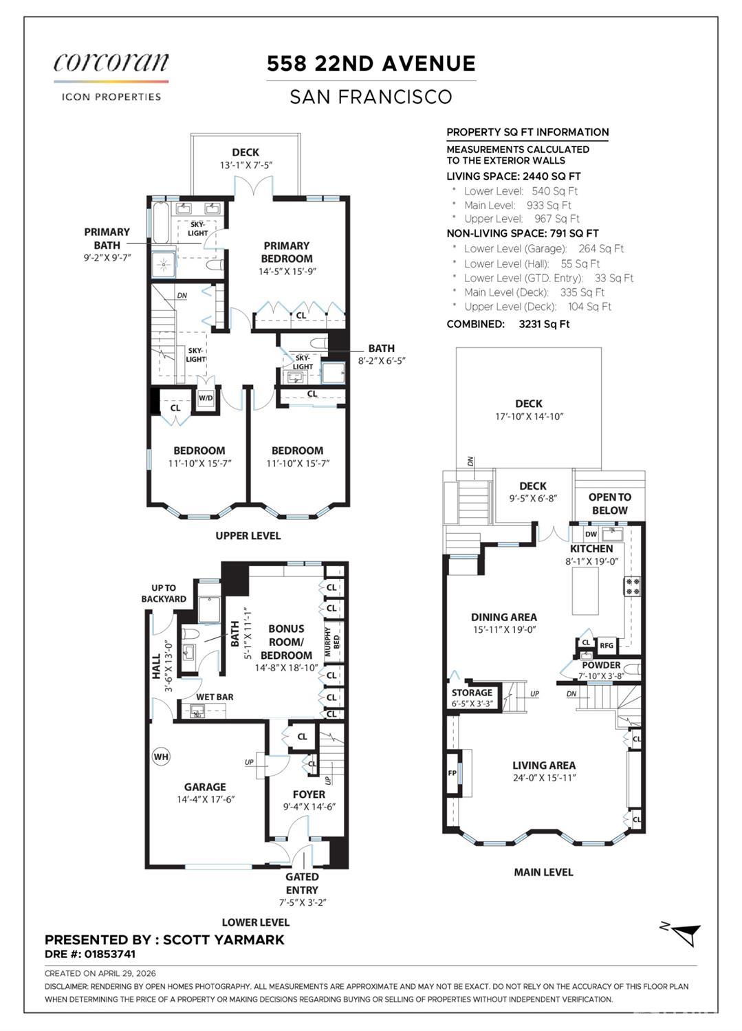 558 22nd, San Francisco, CA, 94121